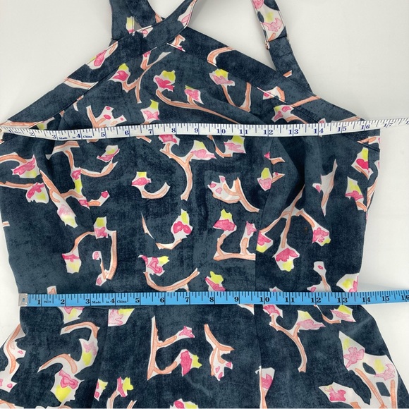 CAbi Aurora Maxi Length Dress Halter Smocked Adjustable Straps Pockets Print 6 - Picture 12 of 13